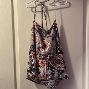 Tribal print top